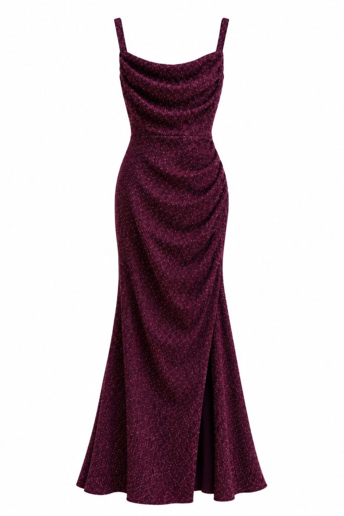 Deep Plum Shimmer Dress